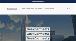 Desktop Screenshot of geekgarments.com